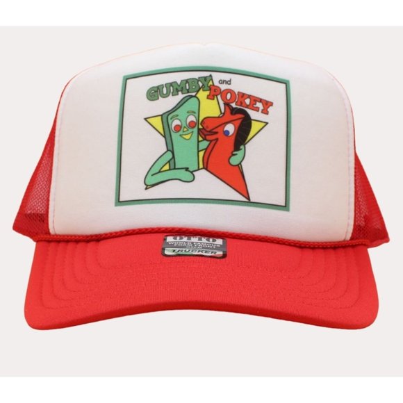 Gumby and Pokey Trucker Hat Mesh Hat vintage style snapback hat - Picture 2 of 3